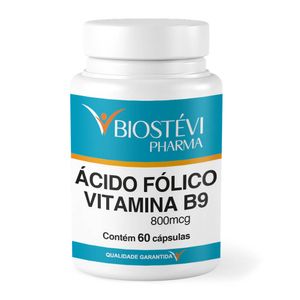 Ácido Fólico (Vitamina B9) 800mcg 60 Cápsulas