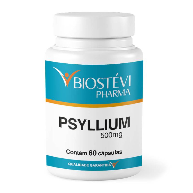 Psyllium 500mg 60 Cápsulas - Laxante Eficiente E Seguro - Biostévi