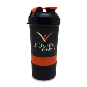 Coqueteleira Biostevi Premium Preto e Laranja 500ml