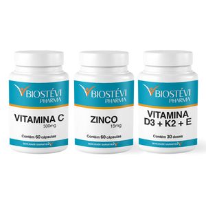 Combo imunidade (vitamina c + zinco + vitamina d3, k2, e)
