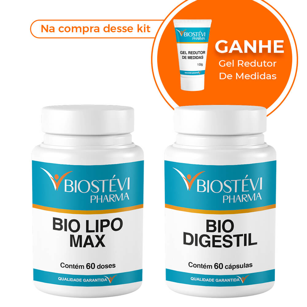 Kit Bio Lipo Max + Bio Digestil - Auxilia no Emagrecimento