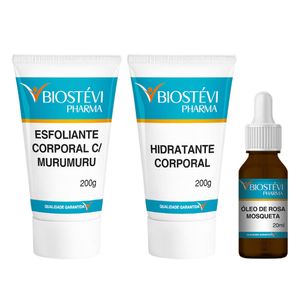 Kit Foliculite com Esfoliante + Hidratante Corporal + Óleo de Rosa Mosqueta