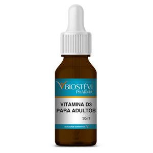 Vitamina D3 para Adultos em Gotas - Sabor Laranja 30ml