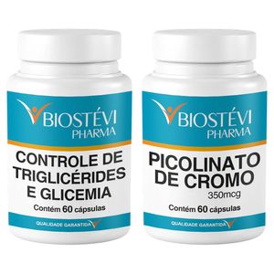 Kit controle de triglicérides e glicemia + picolinato de cromo
