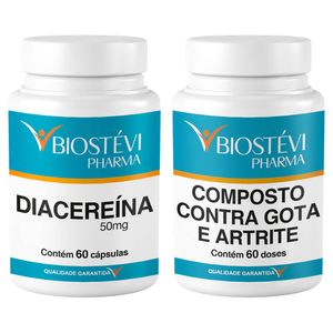 Kit diacereína + composto contra artrite e gota