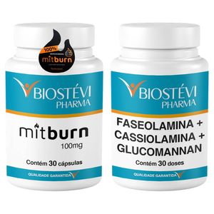 Kit mitburn + faseolamina + cassiolamina + glucomannan - bioblock