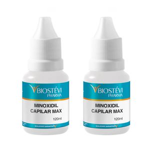 Kit 2 frascos gotas minoxidil capilar max premium 120ml