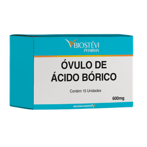 Óvulo de ácido bórico 600 mg  15 unidades - higiene íntima