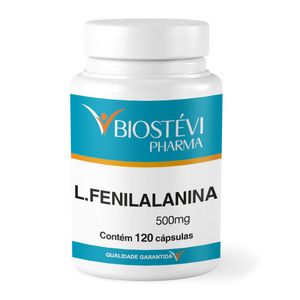 L Fenilalanina 500mg 120 Cápsulas - Memória, Humor e Concentração