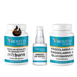 Kit Composto Auxiliar para Redução de Medidas com Mitburn + Morosil + Ioimbine mais Gerenciamento de Peso