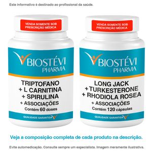 Kit Composto para Auxiliar a Produção Natural da Testosterona Endógena e Composto Auxiliar para reduzir apetite Triptofano + Associações