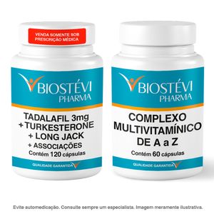 Kit Composto para Auxiliar a Produção Natural da Testosterona Endógena e Complexo Multivitamínico A-Z