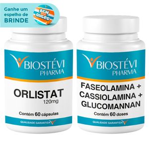 Kit Orlistate com Faseolamina + Cassiolamina + Glucomannan - Bioblock