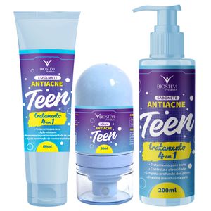 Kit Teen Sérum + Sabonete + Esfoliante Antiacne