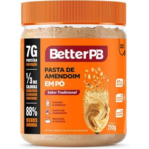 Pasta de Amendoim em Pó Sabor Tradicional 210g BetterPB