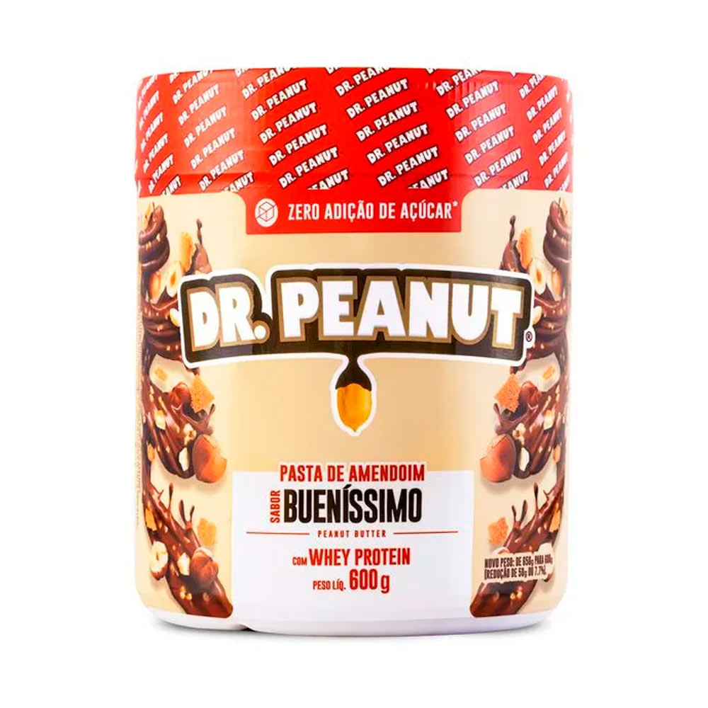 Pasta de Amendoim Sabor Bueníssimo com Whey Protein 600g Dr. Peanut