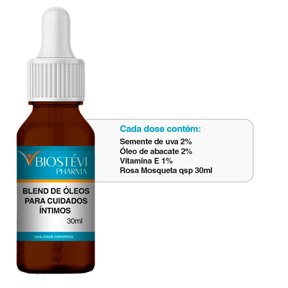 Óleo Hidratante Íntimo 30ml Lubrificação Cuidado e Proteção - Biostévi