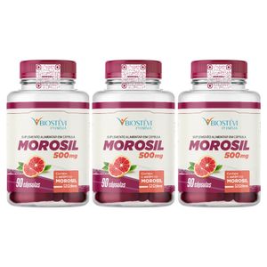 Kit 3 potes morosil 500mg 90 cápsulas - com selo de autenticidade