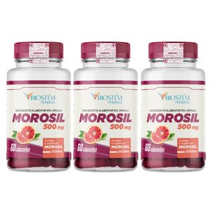 Kit 3 Potes Morosil 500mg 60 cápsulas - com selo de autenticidade