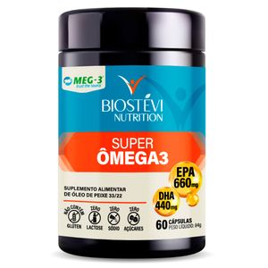 Super Ômega 3 | EPA 660mg DHA 440mg - 60 Cápsulas com selo MEG-3 - Nutrition