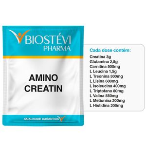 AminoCreatin Intra treino | Aminoácidos EAA-9 + Creatina + Glutamina 30 Sachês