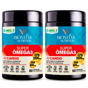 Kit 2 Potes Super Ômega 3 Cardio