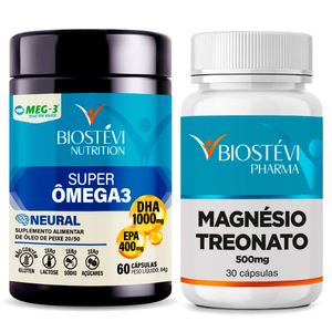 Kit Super Ômega 3 Neural + Magnésio Treonato