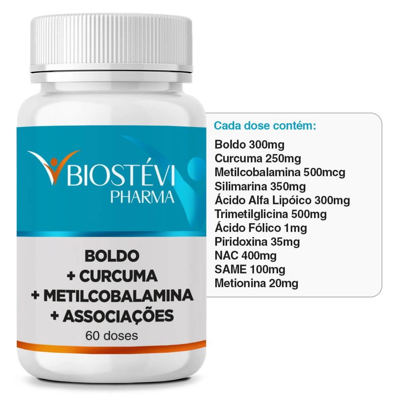 2379 - Composto Hepatoprotetor Boldo + Curcuma + Metilcobalamina + Associações 60 Doses Tabela