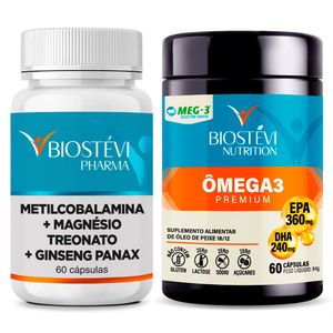 Kit Suplemento para Saúde Cerebral + Ômega 3 Premium