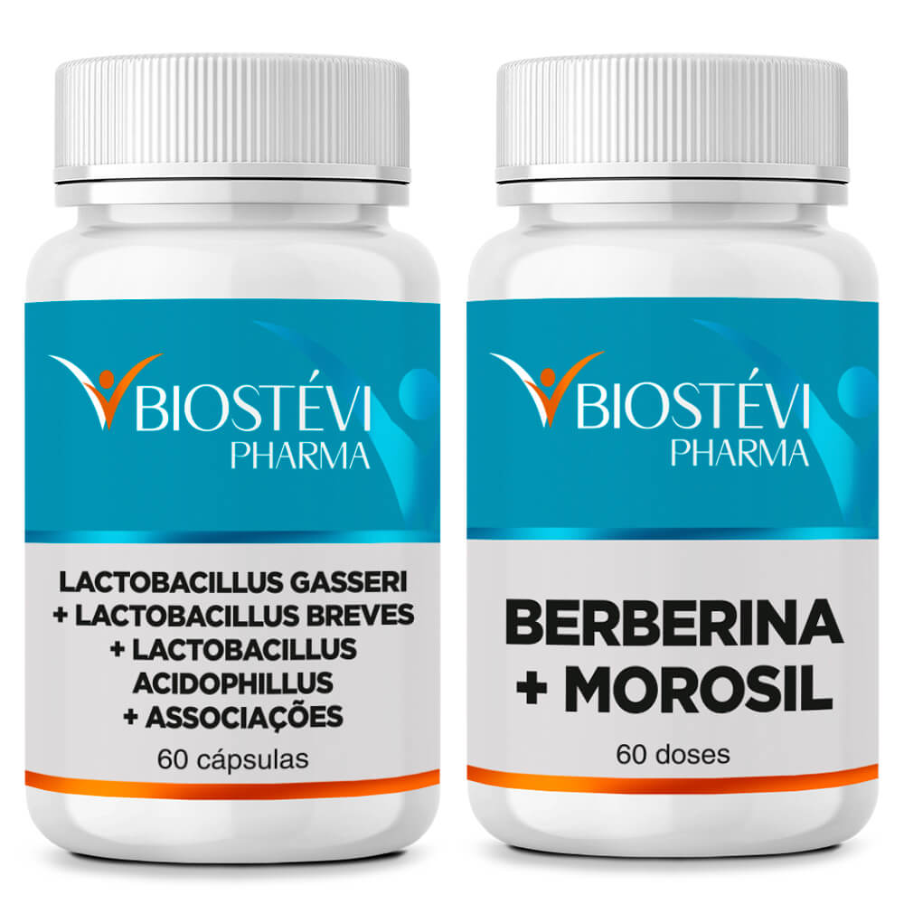 2332 - Kit Lactobacillus para Emagrecimento + Composto para Auxiliar na Redução de Medidas e Colesterol