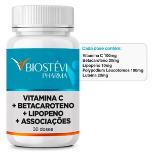 Proteção Celular Autobronzeador Oral | Vitamina C + Betacaroteno + Licopeno + Associações 30 Doses