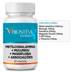 Sleep Bio | Metilcobalamina + Mulungu + Passiflora + Associações 30 Cápsulas