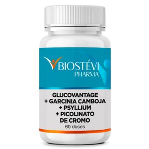 Glucovantage Fit | Psyllium + Picolinato de Cromo + Garcinia Cambogia 60 Doses