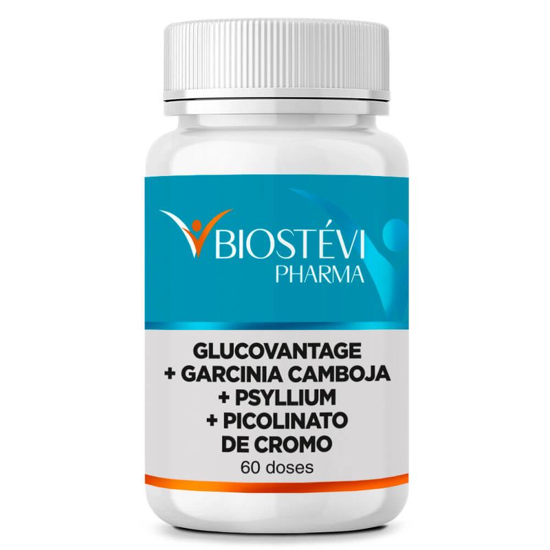 2232 - Glucovantage Fit - Psyllium + Picolinato de Cromo + Garcinia Cambogia 60 Doses