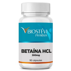 Betaína HCL 300mg 90 Cápsulas