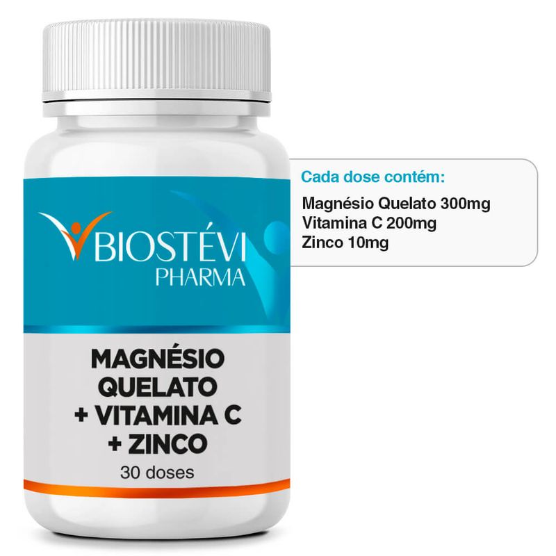 2125 - Imuno Booster - Magnésio Quelato + Vitamina C + Zinco 30 Doses - TABELA