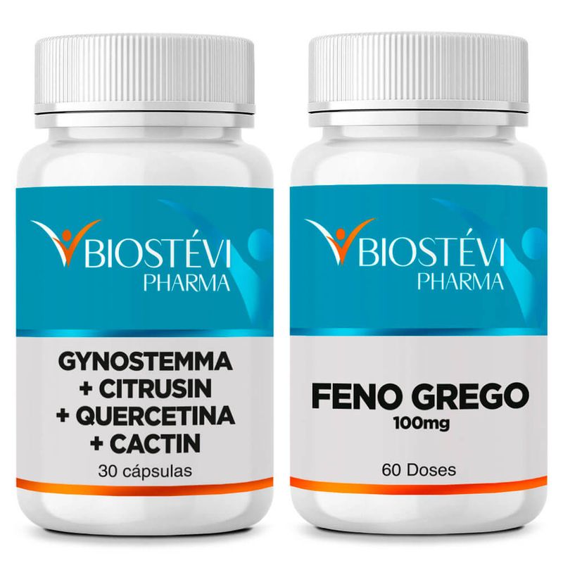 2101 - Kit AMPK Gynostemma + Citrusin + Quercetina + Cactin com Feno Grego