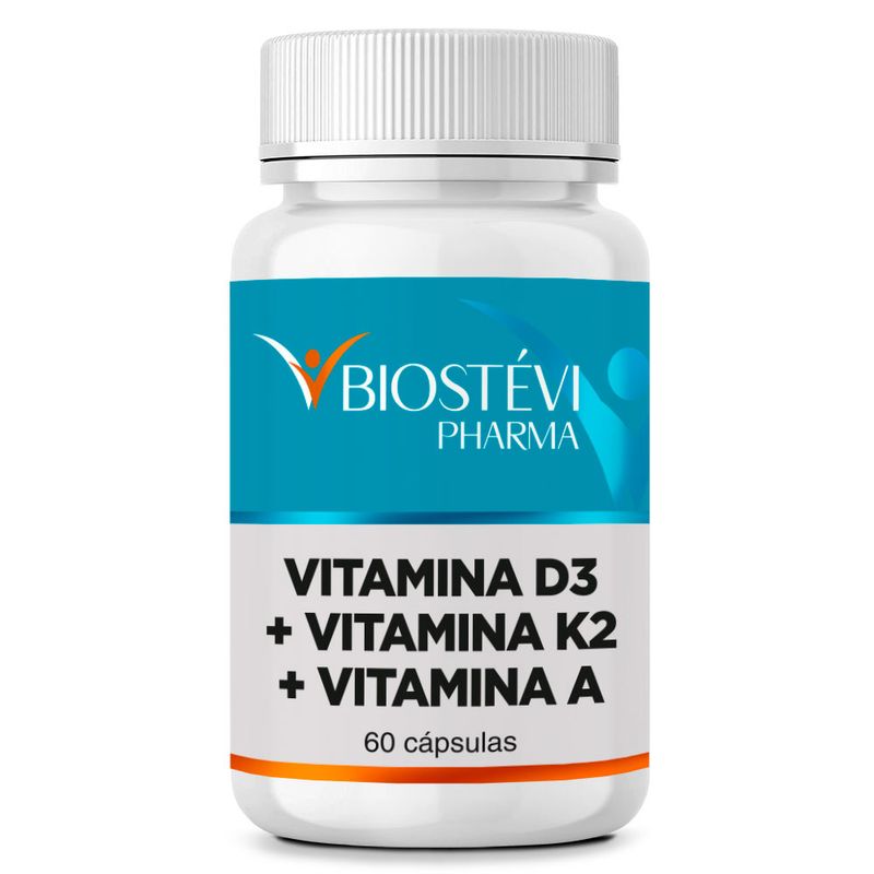 2078 - Vitamina D3 2000ui + Vitamina K2 (MK7) 50mcg + Vitamina A 1.000UI 60 Cápsulas