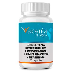 AMPK e Longevidade (Ativador Metabólico) | Ginnostema pentaphillum + Resveratrol + Associações 60 Cápsulas