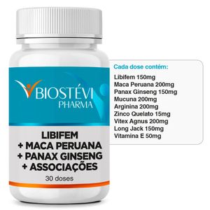 Composto para Auxiliar a Produção Natural da Testosterona Endógena Feminina com Libifem - 30 Doses