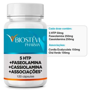 5 HTP + Faseolamina + Cassiolamina + Associações - 60 Doses - Dieta Turbinada