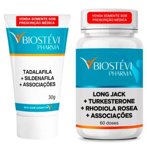 Kit Pomada de Tadalafila + Associações 30g com Composto para Auxiliar a Produção Natural da Testosterona Endógena