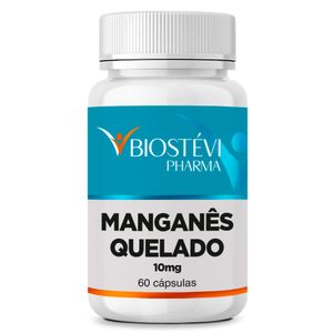 Manganês Quelado (glicina) 10mg 60 Cápsulas