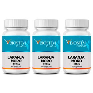 Kit 3 potes laranja moro 500mg 60 cápsulas