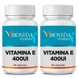 Kit 2 potes vitamina e 400ui 90 cápsulas