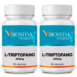 Kit 2 potes l triptofano 500mg 60 cápsulas