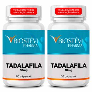 Kit 2 potes tadalafila 10mg 60 cápsulas