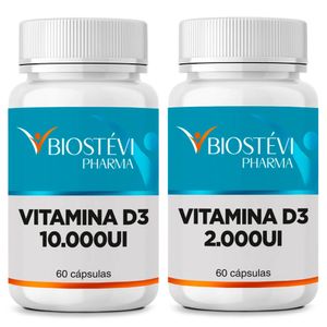 Kit vitamina d3 10.000ui + vitamina d3 2.000ui