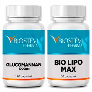 Kit glucomannan com bio lipo max