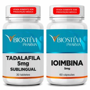 Kit Tadalafila Sublingual 5mg com Ioimbina 5mg